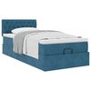 vidaXL Ottoman-Bett mit Matratze Dunkelblau 90x200 cm Samt