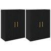 vidaXL Wandschrank 2 pcs Schwarz Eichen-Optik 69,5 x 34 x 90 cm
