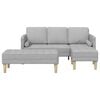 vidaXL Sofa Set mit Kissen 2 pcs Wolkengrau Polyester