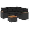 vidaXL Patio Sofa Set 5-Sitzer Black