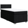vidaXL Boxspringbett mit Matratze Schwarz 80x200 cm Stoff