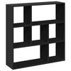 vidaXL Raumteiler-B&uuml;cherregal Schwarz 102x29x103,5 cm Holzwerkstoff