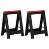 vidaXL Arbeitsb&ouml;cke 2 Stk. Klappbar Schwarz & Rot Polypropylen 350 kg