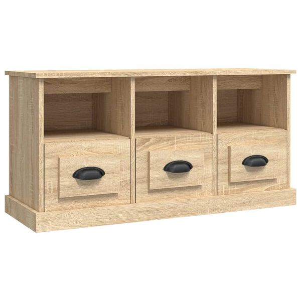 vidaXL TV-Schrank Sonoma-Eiche 100x35x50 cm Holzwerkstoff