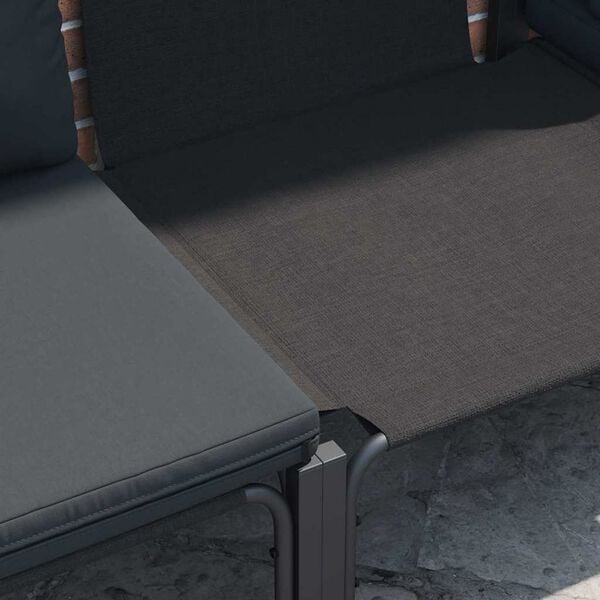 vidaXL Garten-Sofa-Set 12 pcs Anthrazit Stahl