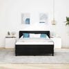 vidaXL Boxspringbett mit Matratze Schwarz 140 x 190 cm Stoff