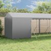 vidaXL Outdoor-Hundezwinger mit Dach Silbern 2x14x2,5 m Stahl Verzinkt
