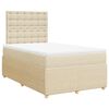 vidaXL Boxspringbett mit Matratze Creme 120x200 cm Stoff