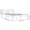 vidaXL Massivholzbett ohne Matratze Wachsbraun 140x200 cm Kiefernholz