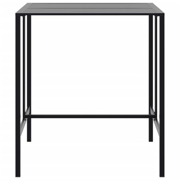 vidaXL Bartisch Schwarz 100x100x110 cm Pulverbeschichteter Stahl