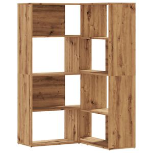 vidaXL Eck-B&uuml;cherregal 4 Etagen Artisan-Eiche 85x85x140 Holzwerkstoff