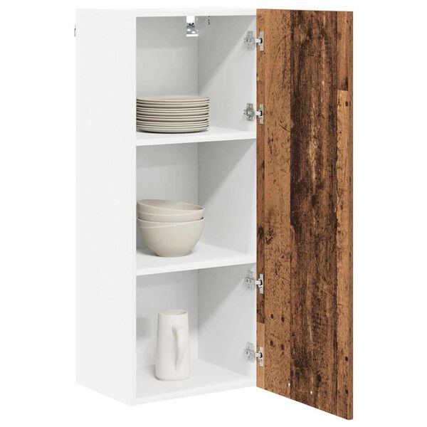 vidaXL H&auml;ngeschrank mit T&uuml;r Altholz 40 x 31 x 100 cm Holzwerkstoff