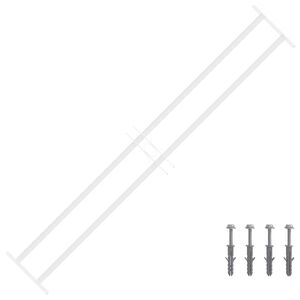 vidaXL Sicherheitsgitter f&uuml;r Fenster mit 2 Querstangen 3 pcs 93-174 cm
