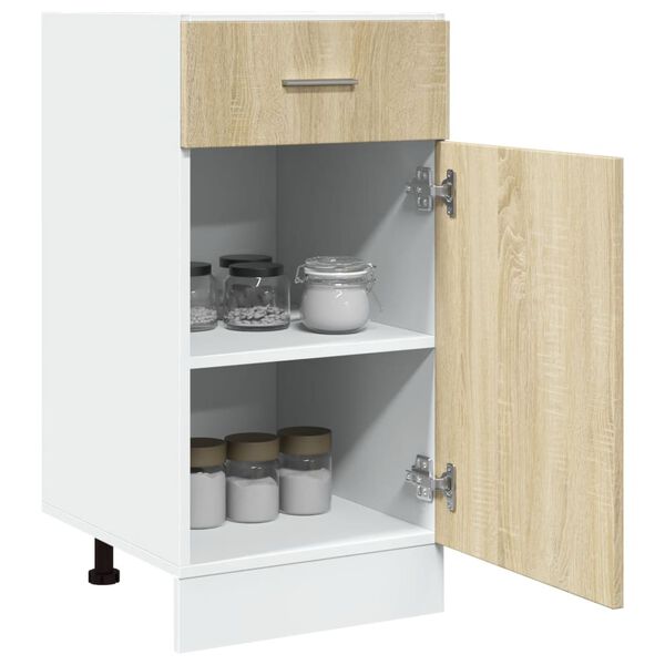vidaXL Schubunterschrank Lyon Sonoma-Eiche 40x46x81,5 cm Holzwerkstoff