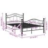 vidaXL Bett Schwarz Metall 120x200 cm