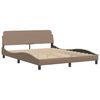 vidaXL Bett "Viana" mit Matratze Cappuccino-Braun 160x200 cm Kunstleder