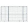 vidaXL Gabione mit Deckel 350x100x200 cm Verzinktes Eisen