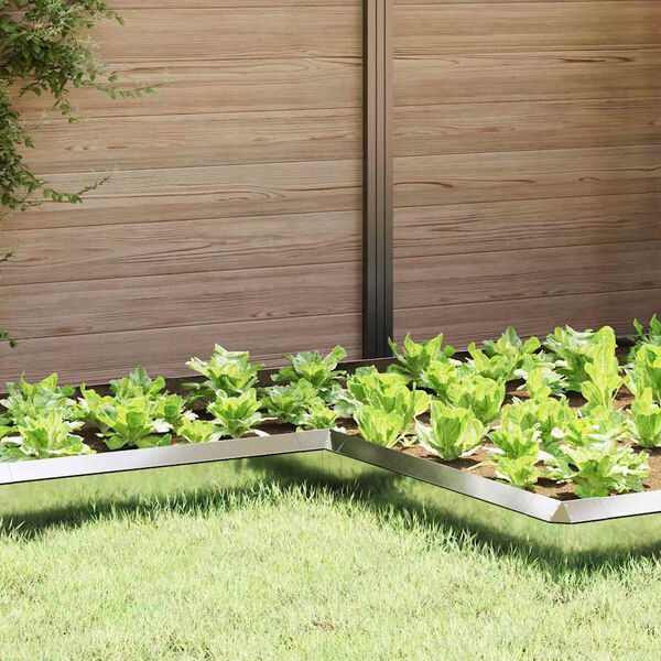 vidaXL Schneckenzaun 4 pcs Silber 10 x 10 x 25 cm Verzinkter Stahl