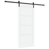 vidaXL Schiebet&uuml;r 86 x 198,5 cm Holzwerkstoff Wei&szlig; und Schwarz