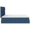 vidaXL Ottoman-Bett mit Matratzen & LEDs Blau 200x200 cm Stoff