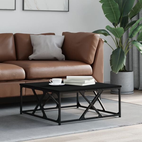 vidaXL Couchtisch Schwarz 70x70x30 cm Holzwerkstoff