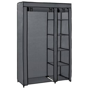 vidaXL Faltschrank Grau 110x45x175 cm Stoff
