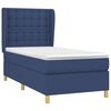 vidaXL Boxspringbett mit Matratze Blau 90x200 cm Stoff