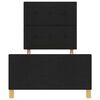 vidaXL Bettgestell mit Kopfteil Schwarz 80 x 200 cm Stoff