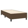vidaXL Boxspringbett mit Matratze & LED Dunkelbraun 90x200 cm Stoff