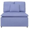 vidaXL Modulares Sofa Mittelmodul mit Kissen Jeansblau 100 cm