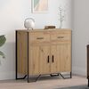 vidaXL Sideboard mit Schubladen Artisan-Eiche 79,5 x 35,5 x 74,5 cm