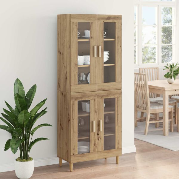 vidaXL Highboard Artisan-Eiche 69,5 x 34 x 180 cm Holzwerkstoff