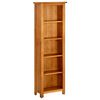 vidaXL B&uuml;cherregal 5 F&auml;cher 45x22x140 cm Massivholz Eiche
