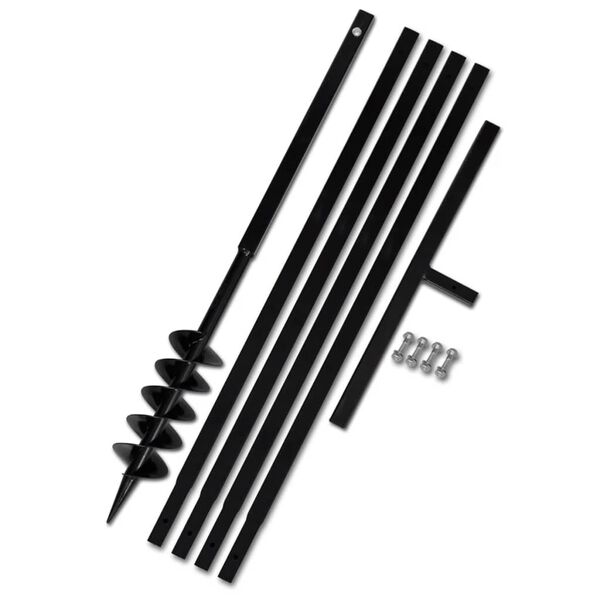 Erdbohrer mit Griff 100 mm Verl&auml;ngerungsrohr 5 m