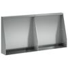 vidaXL St&uuml;tzmauer 2 stk. 40 x 12 x 30 cm Verzinkter Stahl Silber