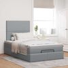 vidaXL Ottoman-Bett mit Matratze Hellgrau 120x190 cm Stoff