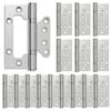 vidaXL Scharnier 16 stk. 100 x 75 x 13 mm Silber Stahl