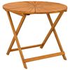 vidaXL Klappbarer Gartentisch Natur &Oslash;90 x 75 cm Massivholz Akazie