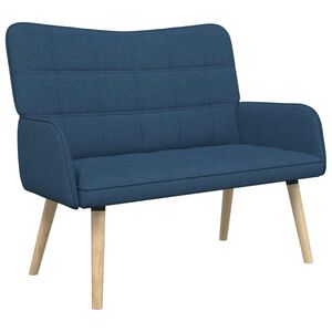 vidaXL 2-Sitzer Sofa Blau 115 x 61 x 87 cm Stoff