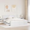 vidaXL Bettrahmen mit Schubladen Wei&szlig; 200 x 200 cm Ingenieurs Holz
