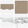 vidaXL Einziehbare Markise Beige 400 x 300 cm Polyester und Aluminium