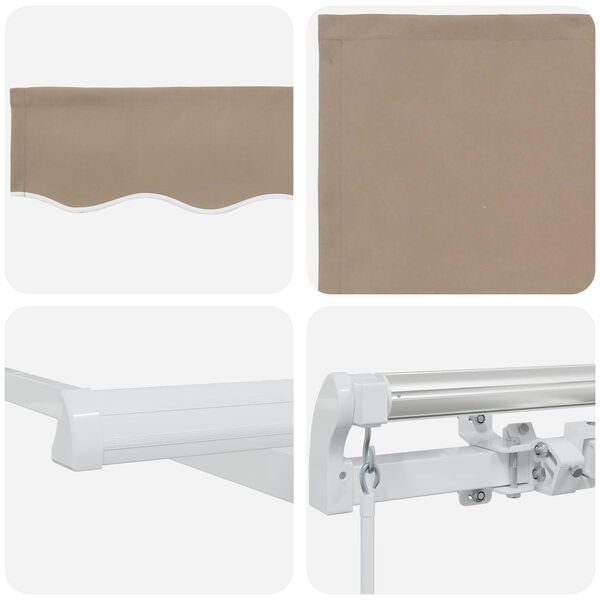 vidaXL Einziehbare Markise Beige 400 x 300 cm Polyester und Aluminium