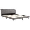 vidaXL Bett mit Matratze Hellgrau Stoff 180 x 200 cm