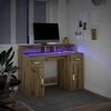 vidaXL LED-Schreibtisch Artisan-Eiche 120x55x91 cm Holzwerkstoff