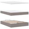 vidaXL Ottomane Bett mit Matratze & LEDs Taupe 140x200 cm Stoff