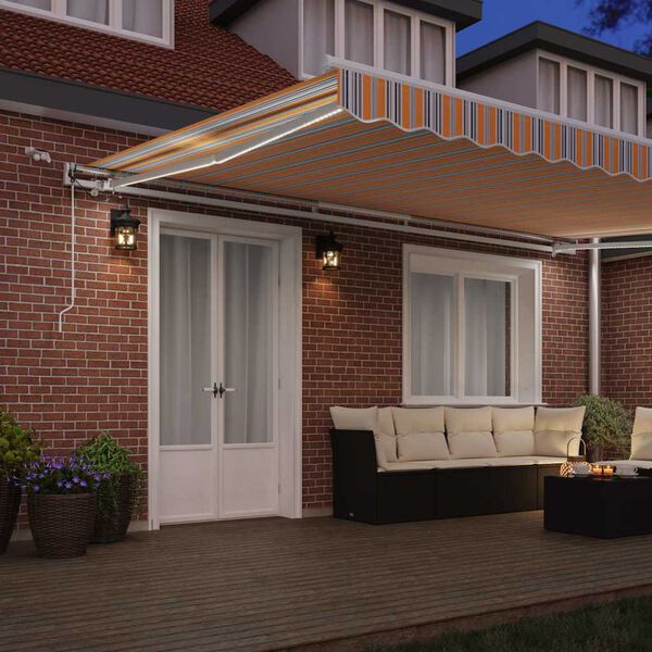 vidaXL Markise Mehrfarbig 500 x 300 x 165 cm Polyester und Metall