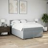 vidaXL Boxspringbett mit Matratze Hellgrau 140x200 cm Stoff