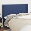 vidaXL Kopfteil mit Ohren Blau 163x16x118/128 cm Stoff