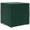 vidaXL Hocker Dunkelgr&uuml;n 41 x 41 x 40 cm Samt und Engineering Holz