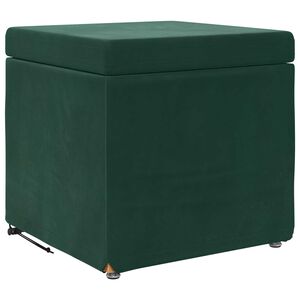 vidaXL Hocker Dunkelgr&uuml;n 41 x 41 x 40 cm Samt und Engineering Holz
